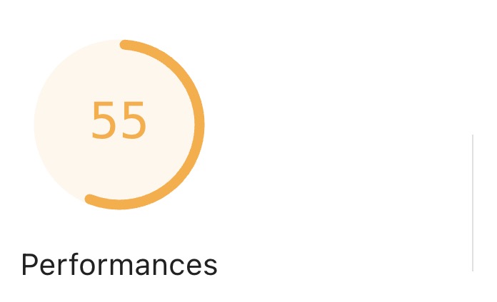 PageSpeed mobile 55 sur 100